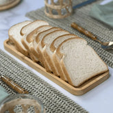 Kit 3 Petisqueiras Bandeja Retangular de Bambu 28cm - Ela Decora